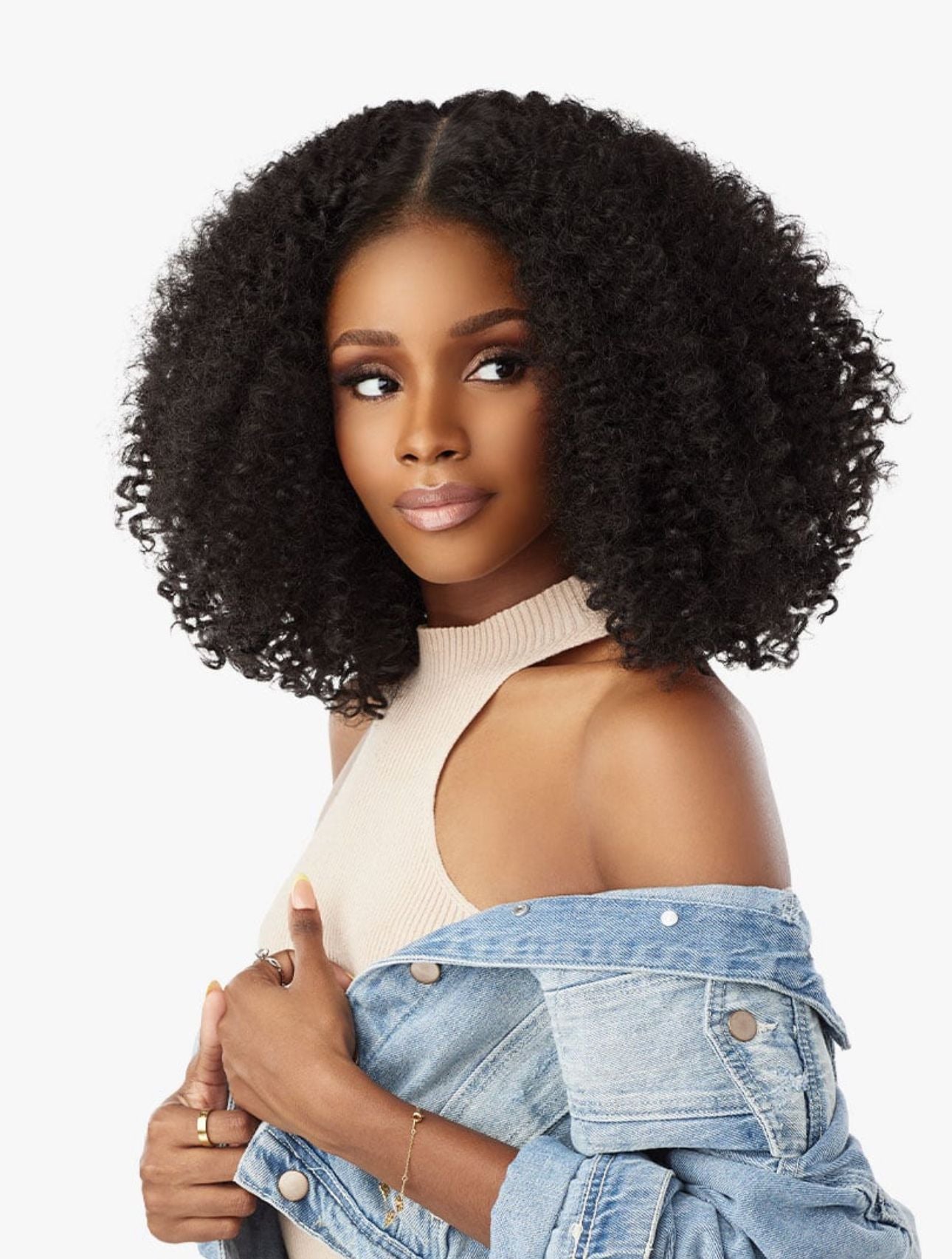Kinky Edges Y-Part – Kinky Ringlet Curl 14″